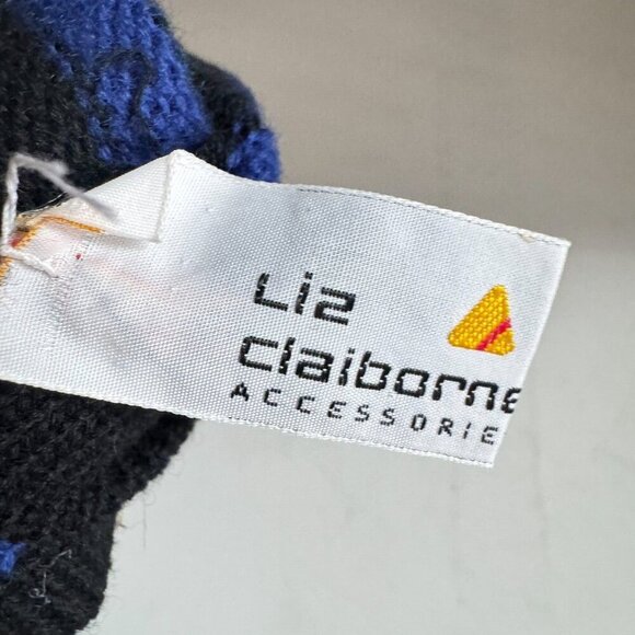 Vintage Liz Claiborne Wool Gloves Blue OS - Picture 2 of 3